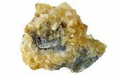 Lustrous Yellow Calcite Crystal Cluster - Fluorescent! #163546-1